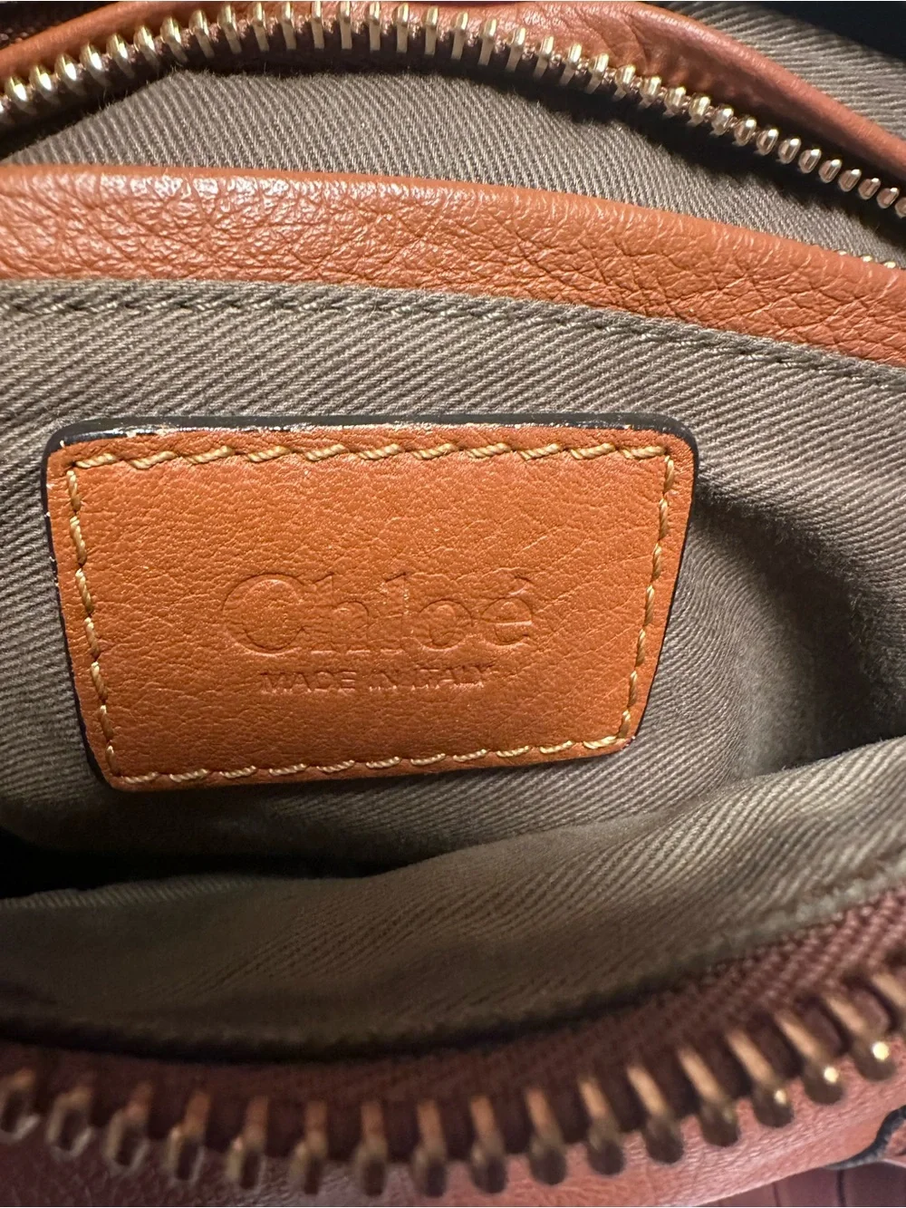 Chloé Cognac Brown Leather Medum Marcie Satchel